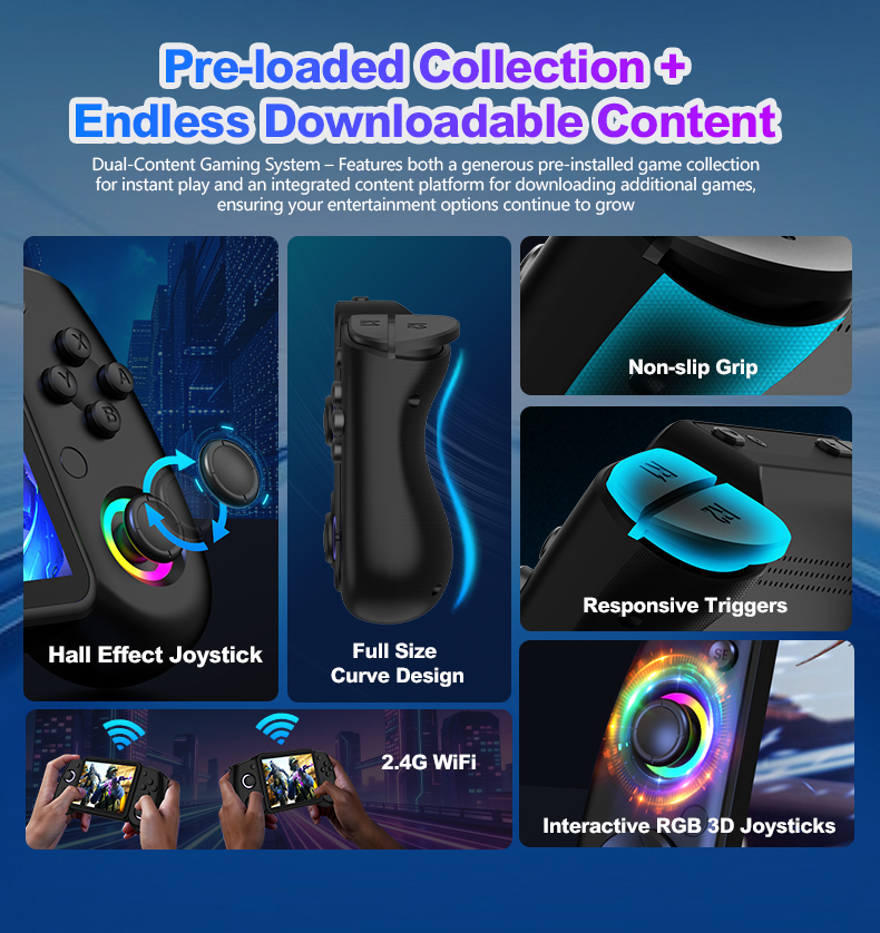 جهاز ألعاب محمول RG43H Pro جدي - مراجعة Gaming Console Options وسعره