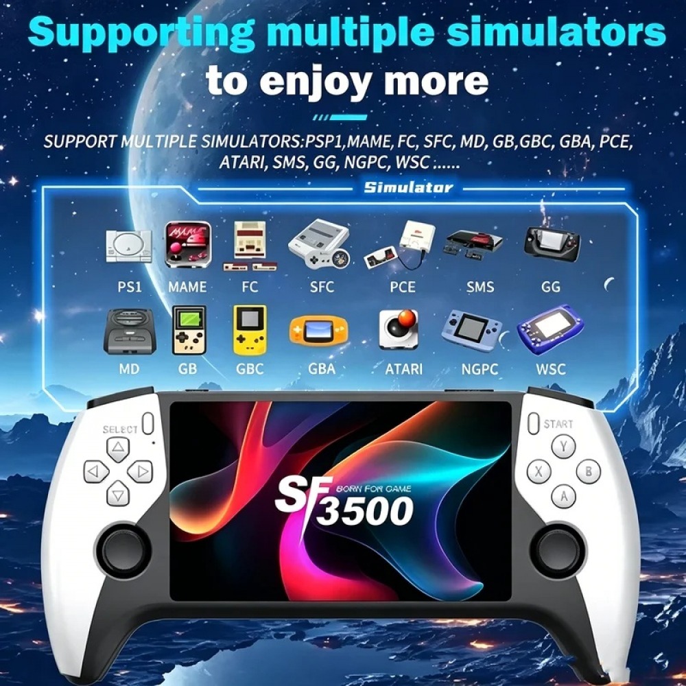 جهاز ألعاب محمول SF3500 بشاشة  - مراجعة Gaming Console Retro وسعره